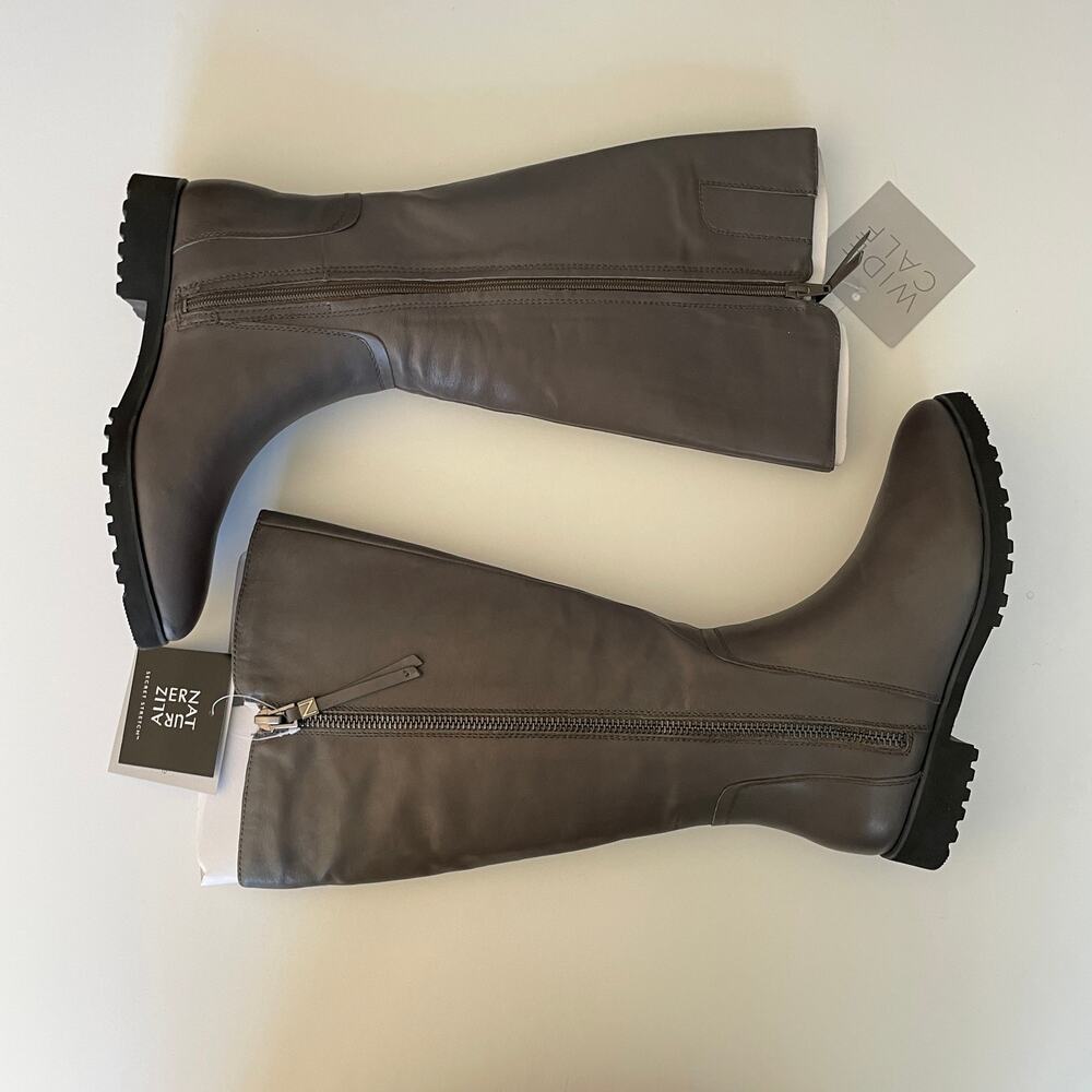 Naturalizer Gray Wide Calf Ridding Boots w/ Side Zips - Size 8.5M (NWT/Box) - Picture 5 of 16